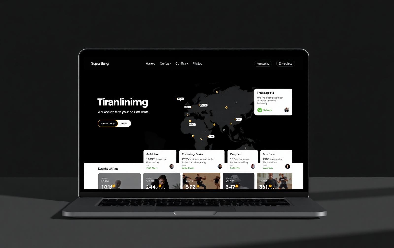 Mockup projektu SPORTSPOT
